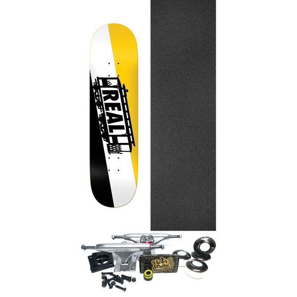 Real Skateboards Trolley Gold Dip Skateboard Deck - 8.5" x 32.25" - Complete Skateboard Bundle